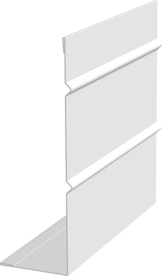 4" Fascia - Smooth/Rib - Aluminum Polar White Enamel